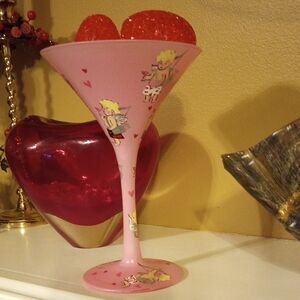 Lolita Pink Angel Martini Glass